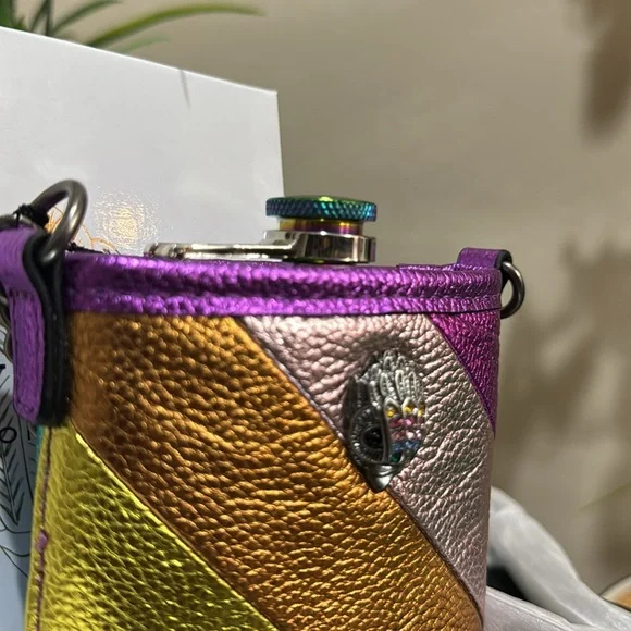 Kurt Geiger Kensington Metallic Leather Flask - Picture 9 of 13
